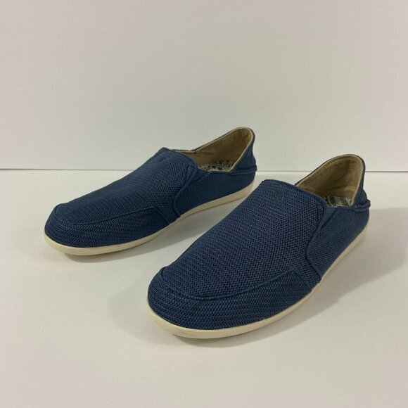 OluKai Women's Waialua Mesh Slip On Sneaker Flats Shoes Navy Blue Size 9 - Picture 2 of 11